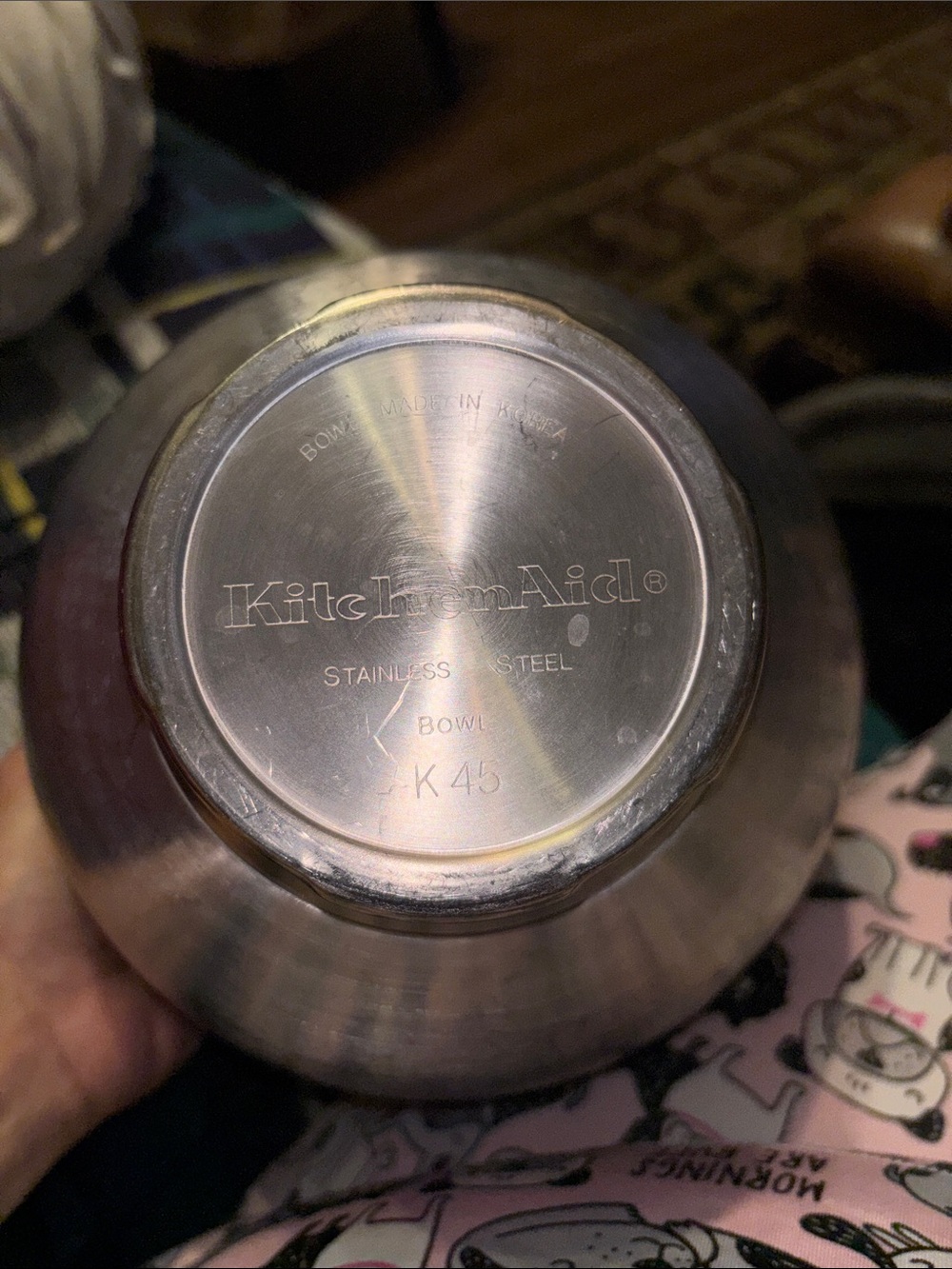 Stainless steel KitchenAid bowl